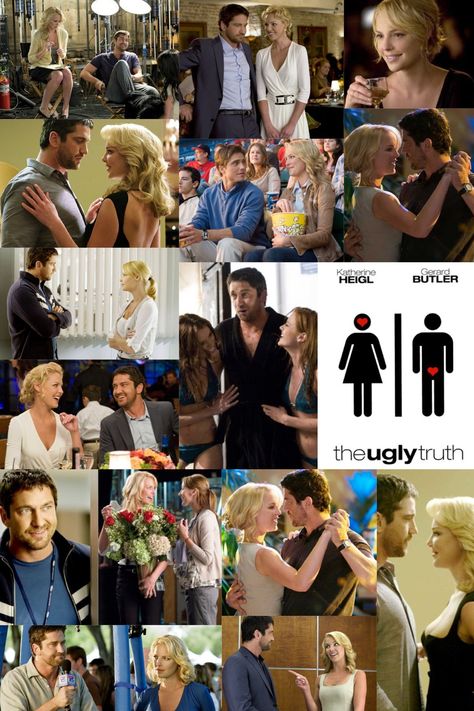 The Ugly Truth The Ugly Truth Movie, Movies Couples, Rom Coms, Movie Collage, Katherine Heigl, Reading Area, The Ugly Truth, Gerard Butler, Cinema Posters