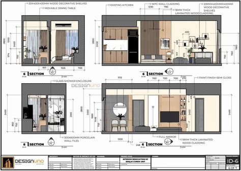 Interior Elevation, Interior Architecture Sketch, Interior Presentation, Apartemen Studio, Interior Design Portfolio Layout, Furniture Design Sketches, Interior Layout, Interior Design Renderings, Interior Architecture Drawing