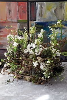 Branch Arrangements, Bowl Arrangements, Rustic Flower Arrangements, Natures Bounty, Flower Magazine, Rustic Arrangements, Floristry Design, Spring Flower Arrangements, Woodland Flowers