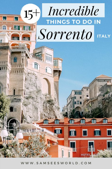 Sorrento Italy Itinerary, What To Do In Sorrento Italy, Things To Do In Sorrento Italy, Sorrento Italy Aesthetic, Italy Trip Itinerary, Beautiful Places In Italy, Italy Sorrento, Italy Trip Planning, Amalfi Coast Travel