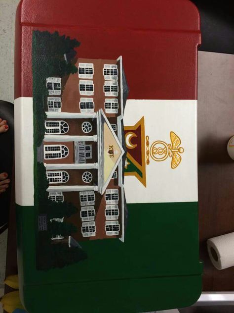 Kappa Sigma Kappa sig KSig ΚΣ frat fraternity house flag cooler side {holy shit this is amazing!!!} Kappa Sigma Frat Cooler, Kappa Sigma Cooler, Nola Formal, Nola Cooler, Kappa Sigma Fraternity, Formal Coolers, Frat Formal, Cooler Connection, Formal Cooler Ideas