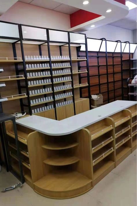 Store Checkout Counter, Store Counter Design, Store Fixtures Design, Supermarket Design Interior, Mobile Shop Design, Shop Counter Design, Checkout Counter, Gondola Shelving, Store Shelves Design