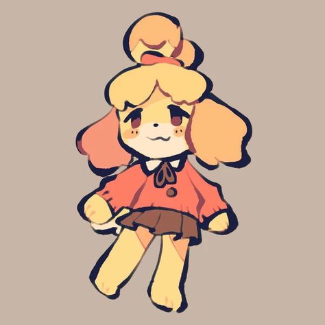 Isabelle Animal Crossing, Animal Crossing Fan Art, Animal Crossing Characters, Marine Theme, Anime Animals, Anime Poses Reference, Art Block, Art Inspiration Drawing, Anime Poses