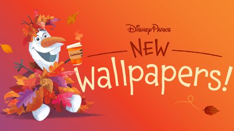 3 Disney Fall Wallpapers Featuring Mickey Pumpkins, Figaro, Olaf, Goofy Fall Wallpaper Disney, Disney Autumn Wallpaper, Disney Fall Wallpaper, Disney Screensaver, Disney Fall, Disney World Halloween, Disney Olaf, Pumpkin Wallpaper, Goofy Disney