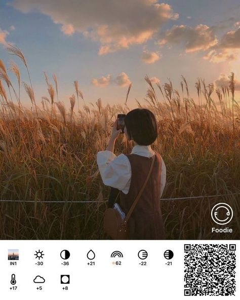 #foodie filter code #vsco filter #polar filter #dark filter #soft filter #vintage filter Golden Hour Foodie Filter, Foodie App Editing, Foodie Photo Edit, Foodie Edit Aesthetic, Foodie Retro Filter, Foodie Filter Code, Vintage Filter, Dark Filter, Foodie Filter