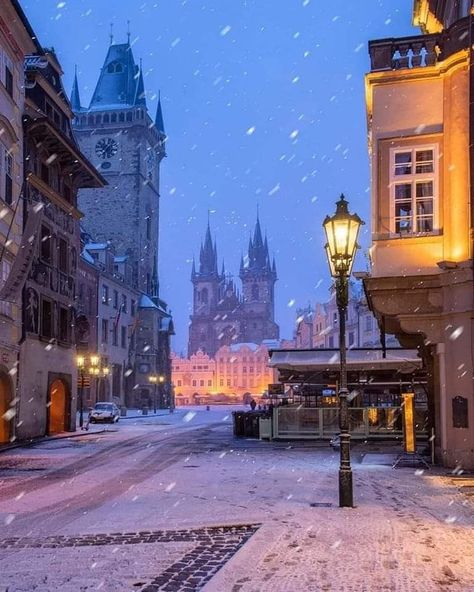 Prague, Czech Republic 🇨🇿❄ Peter Cech, Prague City, Insurance Benefits, Old Town Square, Winter's Tale, Prague Czech Republic, Prague Czech, Wonderful Picture, Winter Scenery