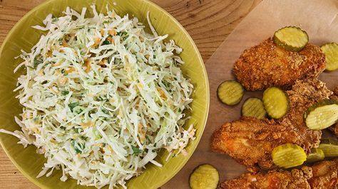 The only slaw recipe you’ll ever need Ranch Slaw, Coleslaw Recipes, Greek Spinach Pie, Rachel Ray Recipes, Slaw Dressing, Coleslaw Dressing, Rachael Ray Recipes, Veggies Side Dishes, Slaw Recipe