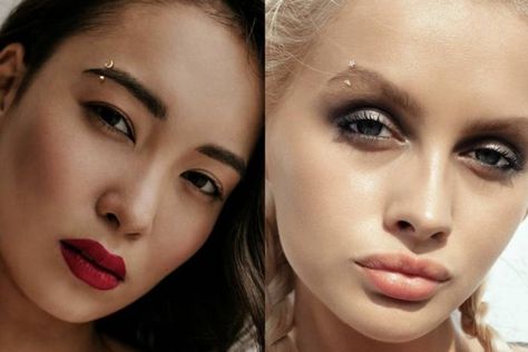 Getting an eyebrow piercing is a big decision. Here's what you need to know about cost, pain level, healing time, aftercare, and jewelry. Eyebrow Piercing Girl, Eyebrow Piercing Jewelry, Double Ear Piercings, Face Piercings, How To Draw Eyebrows, Piercing Aftercare, Clear Eyes, Eyebrow Piercing, Types Of Piercings