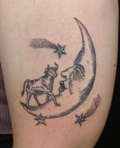 Aesthetic Style Tattoo, Cow Jumping Over The Moon Tattoo, Whimsigothic Tattoo, Woodburn Flowers, People Pleaser Tattoo, Whimsy Goth Tattoo, Insect Sleeve Tattoo, Small Edgy Tattoos, Tattoo Flowers Design