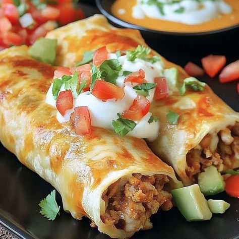 Keto & Low Carb (Food Network) | Keto Mexican ChimichangasWhenever I make this, my hubby thanks the lord before and is practically licking his plate by the end.I offer you this recipe... | Facebook Low Carb Food, Low Carb Easy, Recipes Keto, Food Choices, Low Carb Meals Easy, My Hubby, Healthy Food Choices, Recipes For Beginners, Mexican Dishes