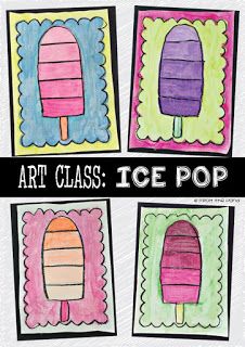 Kindergarden Art, Grade 1 Art, Tints And Shades, Popsicle Art, First Grade Art, Kindergarten Art Lessons, Spring Art Projects, Kindergarten Art Projects, From The Pond