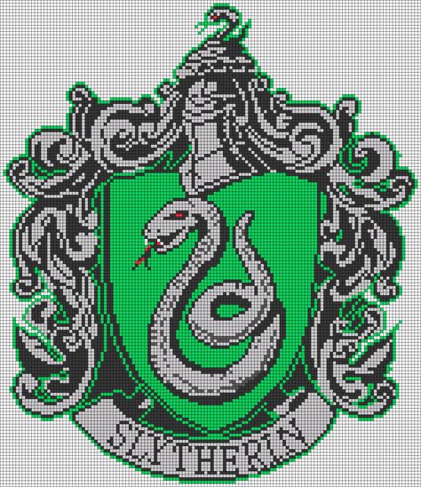 Pixel Art Harry Potter, Harry Potter Cross Stitch Pattern, Cross Stitch Harry Potter, Harry Potter Blanket, Harry Potter Crochet, Hogwarts Crest, Perler Bead Templates, Pixel Art Grid, Tapestry Crochet Patterns