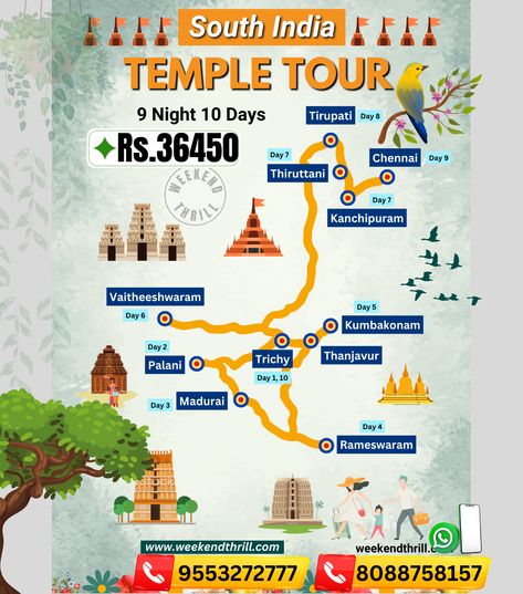 South India Temple Tour .... Travel Dairy, Travel India Beautiful Places, South India Tour, India Travel Places, Travel Creative, Tourism Management, India Travel Guide, Travel Infographic, Holiday Travel Destinations