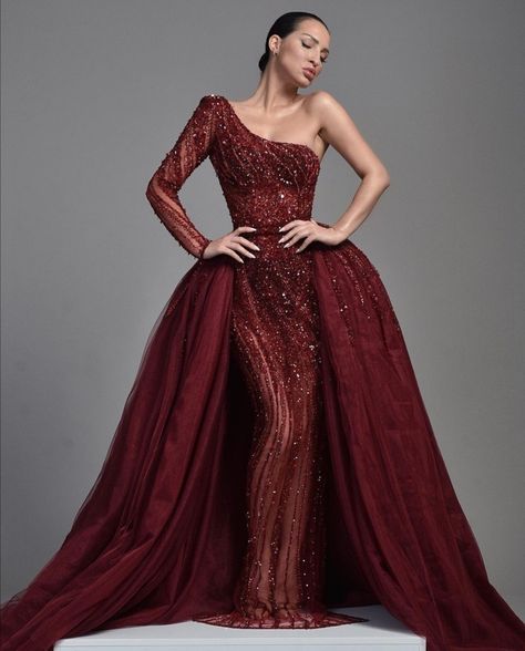 Lia Stublla, Shades Of Maroon, Couture Gown, Dinner Dress Classy, Dress Classy, Red Gowns, Dinner Dress, Couture Gowns, Fashion Model