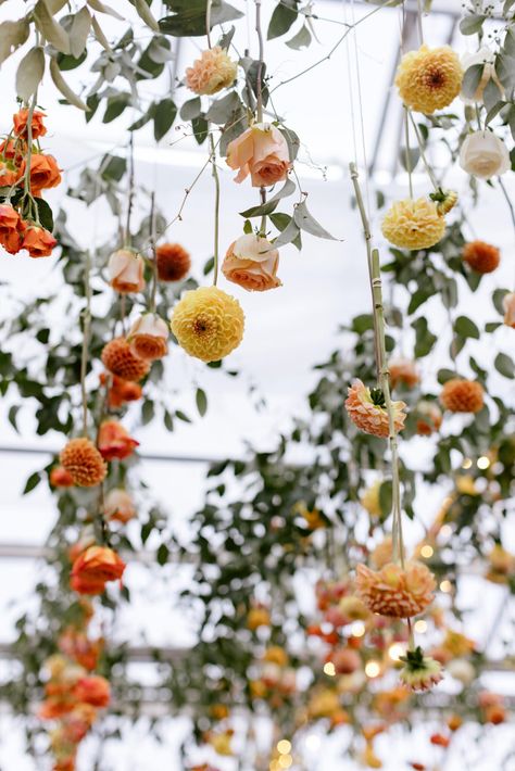 Allie & Gabe | Vibrant Fall Wedding at the Fairmount Park Horticulture Center | Emily Wren Photography - emilywren.com Garden Wedding Florals, Bright Fall Wedding, Autumn Garden Wedding, Vibrant Fall Wedding, Wren Photography, Fall Garden Wedding, Spring Pastels, Welcome To The Party, Autumn Garden