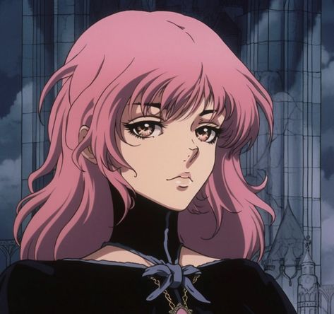 Pink Hair Anime, Girl With Pink Hair, Anime Cover Photo, Pfp Icons, Gothic Anime, Old Anime, 90s Anime, 90s 80s, Anime Profile