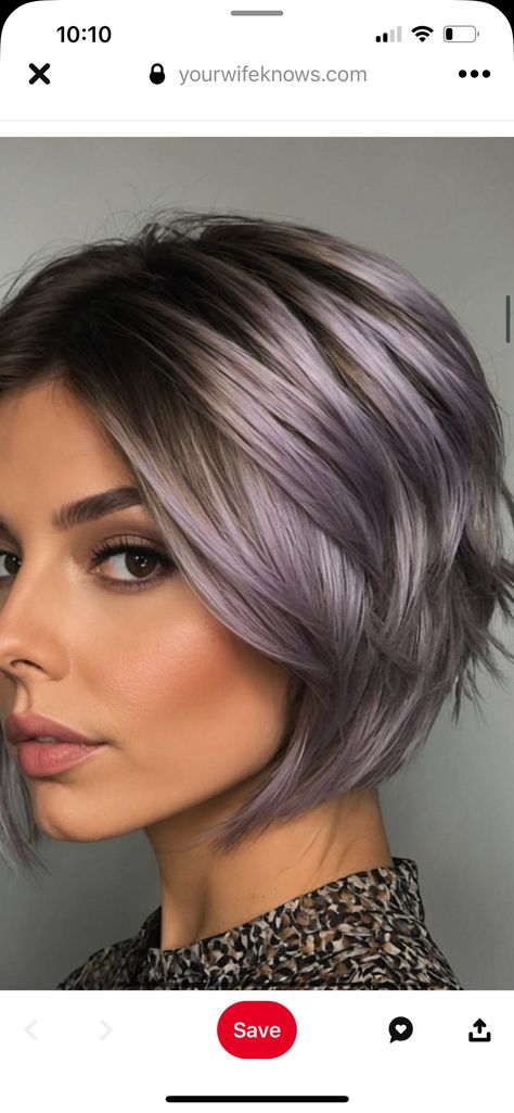 Brunette Hide Grey Hair, Highlights Fine Hair, Grey Hair With Purple, Gray And Purple Hair, Grey Hair With Purple Highlights, Hide Grey Hair, Lilac Grey Hair, Hair With Purple Highlights, Hair With Purple