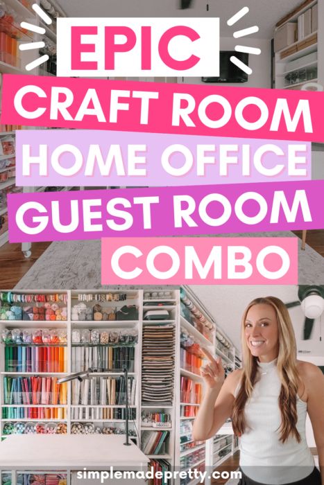 diy home office on a budget small spaces, diy home office on a budget small spaces storage ideas, diy home office on a budget small spaces desks, craft room layout ideas, craft room layout ideas floorplans, craft room layout ideas small, craft room layout ideas work stations, craft room layout ideas cricut, craft room layout ideas ikea, craft room office, craft room office combo Home Craft Space, Craft And Makeup Room, Shelving For Craft Room, Ikea Office Craft Room Combo, Wrapping Room Ideas, Home Office/craft Room Setup, Home Edit Craft Room, Art Room Office Combo, Crafting Space Ideas Small