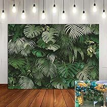 Green Leaves Photography, Birthday Photo Background, Safari Party Decorations, Jungle Theme Birthday Party, Leaves Photography, Luau Party Decorations, Baby Shower Table Decorations, Jungle Theme Birthday, Baby Shower Photography