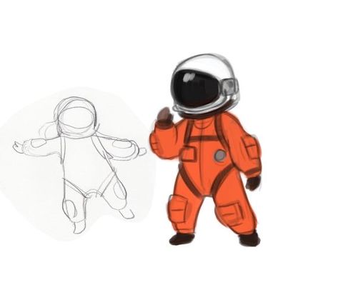 Astronaut Drawing, Suit Drawing, Astronaut Illustration, Astronaut Suit, Arte Nerd, Astronaut Art, Space Suit, 판타지 아트, Cartoon Character Design