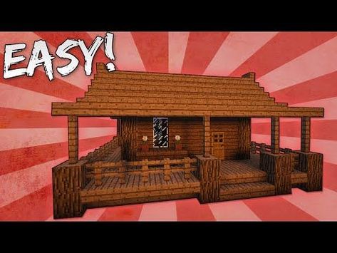 Minecraft: How To Build A Small Survival Starter House Tutorial (#2) - YouTube Minecraft Starter House, Modern Minecraft Houses, Minecraft Houses Survival, Starter House, Rumah Minecraft Sederhana, House Tutorial, Minecraft Houses Blueprints, Bangunan Minecraft, Easy Minecraft Houses