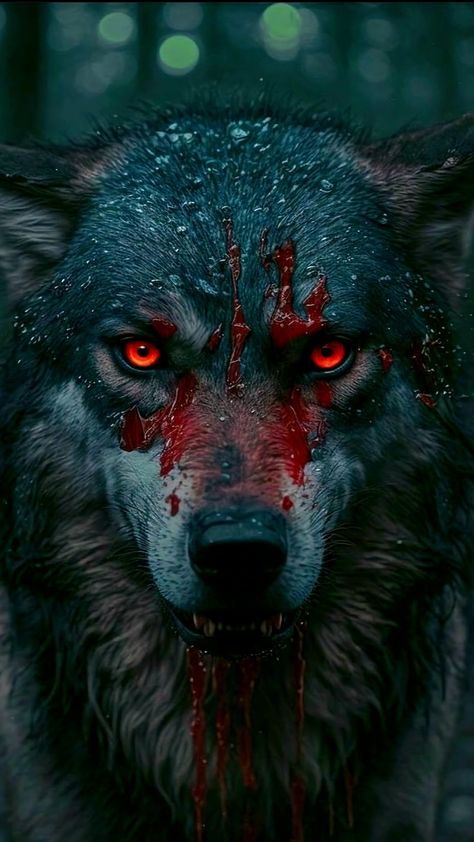 Scary Werewolf, Wolf With Red Eyes, Scary Wolf, Most Dangerous Animals, Deep Wallpaper, Regard Animal, Bigfoot Art, Shadow Wolf, Wolves And Women