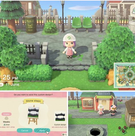 Animal Crossing Curb Design, Patio Animal Crossing, Acnh Patio Design Code, Animal Crossing Sidewalk Design, Path Border Animal Crossing, Path Design Animal Crossing, Animal Crossing Paths, Ac Pattern, Animal Crossing Path