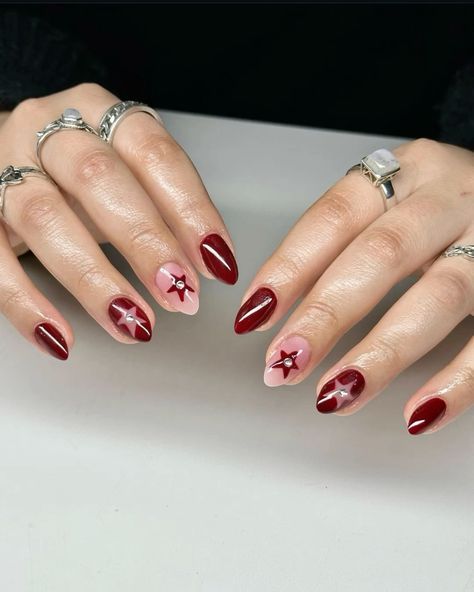 Nailart Merah Maroon, Nailart Maroon, Nail Maroon, Nail Art Maroon, Maroon Nail Art, Maroon Nail Designs, Maroon Nails, Wine Red Color, Spring Nail Designs