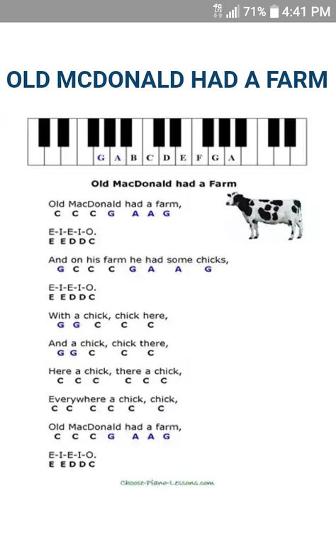 Old MacDonald Had A Farm, Nursery Rhymes, Piano, Sheet Music Nursery Rhyme Piano Sheet Music, Piano Nursery Rhymes, Zelda Piano Sheet Music, Nursery Rhymes Piano Notes, Music Sheets For Piano, Keyboard Piano Notes Songs, Easy Piano Sheet Music With Letters, Piano Letters Songs, Piano Music For Kids