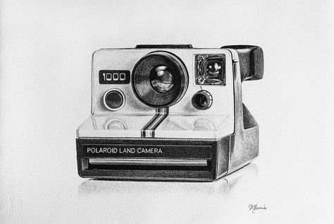 Legendary Camera Series - Polaroid on Behance Camera Drawing Ideas, Hamstring Tattoo, Polaroid Drawing Ideas, Polaroid Drawing, Drawing Ideas Sketch, Ideas Sketch, Camera Drawing, Reflex Camera, Pen On Paper