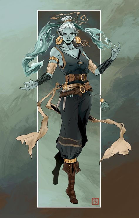 Water Genasi Rogue, Water Genasi Male, Water Genasi, Sea Elf, Concept Art Landscape, Art Steampunk, Male Character, Dungeons And Dragons Characters, Art Disney