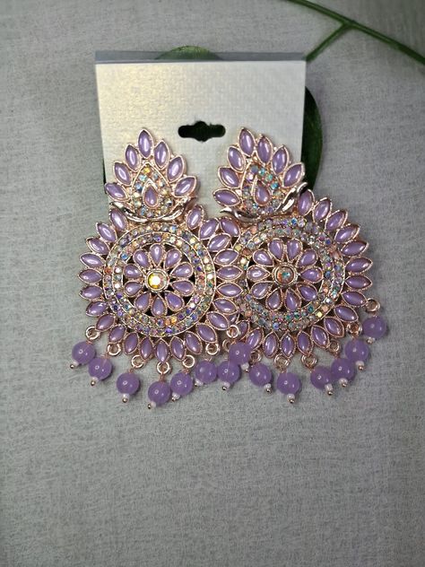 Lilac Indian earrings just for you at affordable prices to amp up any traditional look. 💫 Tap on the link to now own a pair of these beautiful earrings yourself ❤️ Lilac Jewelry, Festive Wear, Indian Earrings, Indian Saree, Indian Sarees, Festival Wear, Traditional Outfits, Beautiful Earrings, Lilac