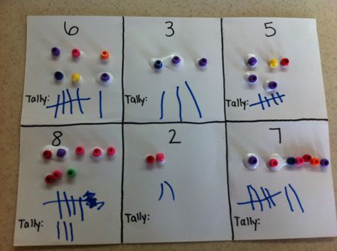 Kindergarten tally mark activity- Reilly Tally Mark Activities, Tally Marks Kindergarten, Tk Classroom, Grade 1 Math, Preschool Journals, Math Centers Kindergarten, Fall Math, Tally Marks, Numbers Kindergarten