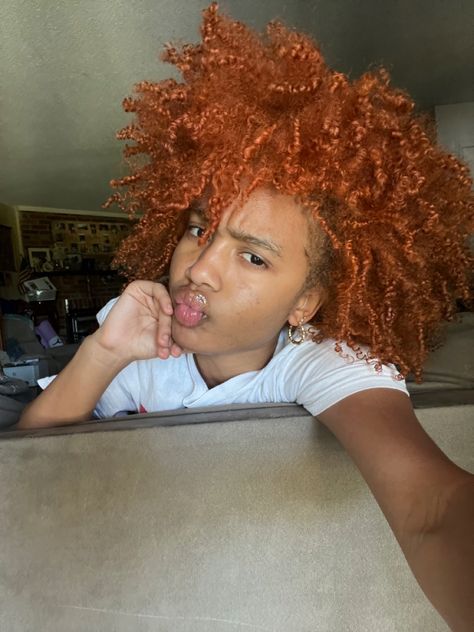 Spiced Amber Hair Color, Amber Hair Color, Color On Black Women, Hair Color On Black Women, Amber Hair Colors, Ginger Curls, Curly Afro Hair, Amber Hair, Natural Curly Hair