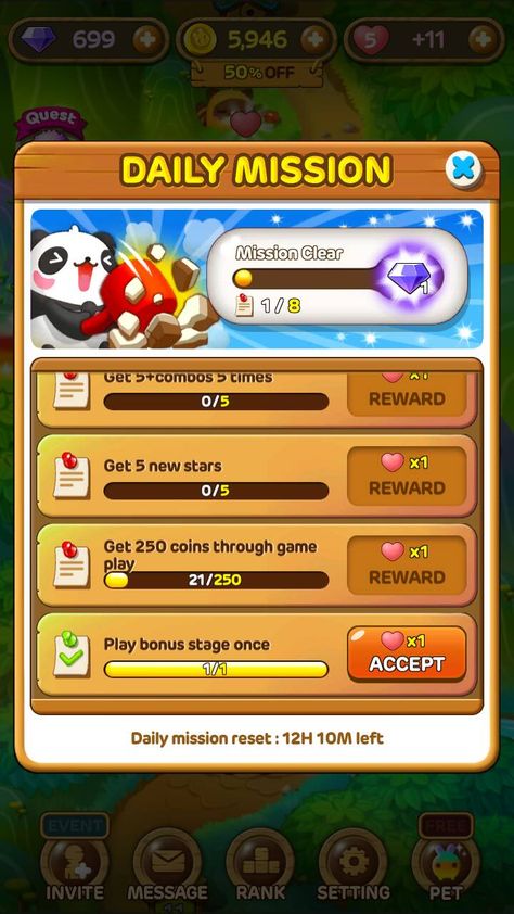 Game Achievement, Achievement List, Mission Game, Bubble Mix, Graphics Game, Daily Puzzle, Game Gui, Game Mobile, Game Interface