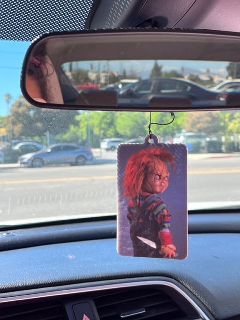 chucky car decor, chucky car accessories, horror decor, horror car decor, chucky decor Horror Car Decor, Horror Decor, Car Mirror, Car Decor, Car Accessories