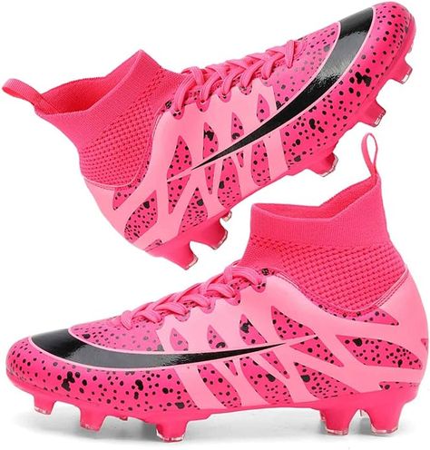 Amazon.com | HESBITEUL Soccer Cleats for Mens Womens Youth FG Football Boots Outdoor Breathable Training Sneaker Shoes | Soccer Soccer Things, Womens Soccer Cleats, Cool Football Boots, Best Soccer Shoes, Starbucks Birthday, Rubber Playground, Ninja Mask, Soccer Style, Turf Shoes