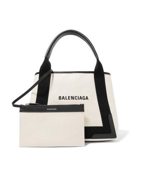 Balenciaga Tote, Balenciaga Leather, Balenciaga Handbags, Tote Outfit, Black Leather Top, Leather Roll, Balenciaga Bag, Looks Chic, Black Canvas