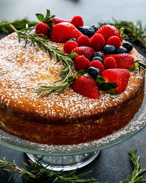 Olive Oil Cake - Jo Cooks Cake Aux Olives, Olive Oil Cake Recipe, Lemon Olive Oil Cake, Jo Cooks, Olive Oil Recipes, Oil Cake, Olive Oil Cake, Rich Desserts, Moist Cakes