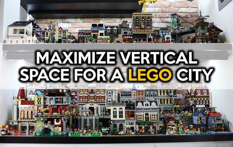 Small Lego City Layout, Lego City Display, Lego Winter Village, Lego Winter, Vertical City, Lego City Sets, Lego Display, Lego Table, City Layout