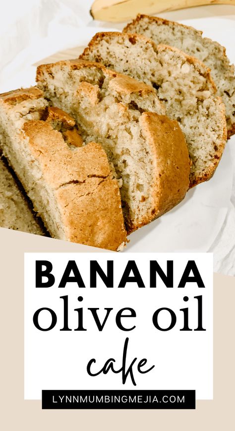 Lemon Banana Cake, Olive Oil Dessert, Banana Cake With Oil, Best Banana Bread Recipe Moist, Banana Recipes Easy, Cake Recipes For Beginners, Olive Oil Cake Recipe, Bread Banana, Recipes Banana