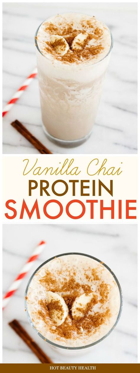 Chai Protein Smoothie, Protein Shake Powder, Pancakes Low Carb, Protein Cupcakes, Protein Powder Shakes, Workout Challenges, Smoothie Fruit, Vanilla Smoothie, Keto Smoothie Recipes