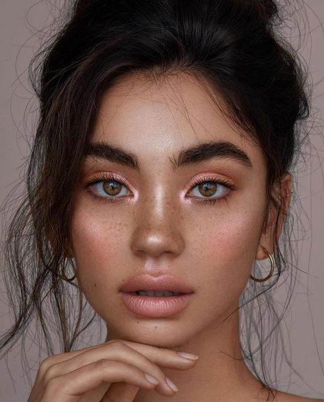 30 Summer Makeup Looks: Colorful & Glowy Makeup Ideas 2019 Maquillaje Glowy, Summer Eyeshadow, Makeup Zombie, Makeup Contouring, Make Up Gold, Dag Make Up, Mekap Mata, Ideas De Maquillaje Natural, Rose Gold Makeup