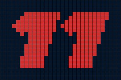 A pixel art template of the number 11, Sergio Pérez's number in Formula One from 2021 (Red Bull themed). Red Bull Perler Beads, Pixel Art Red Bull, F1 Pixel Art, Red Bull F1, Modele Pixel Art, F1 Art, Easy Pixel Art, Diy Paper Crafts Decoration, Iron Beads