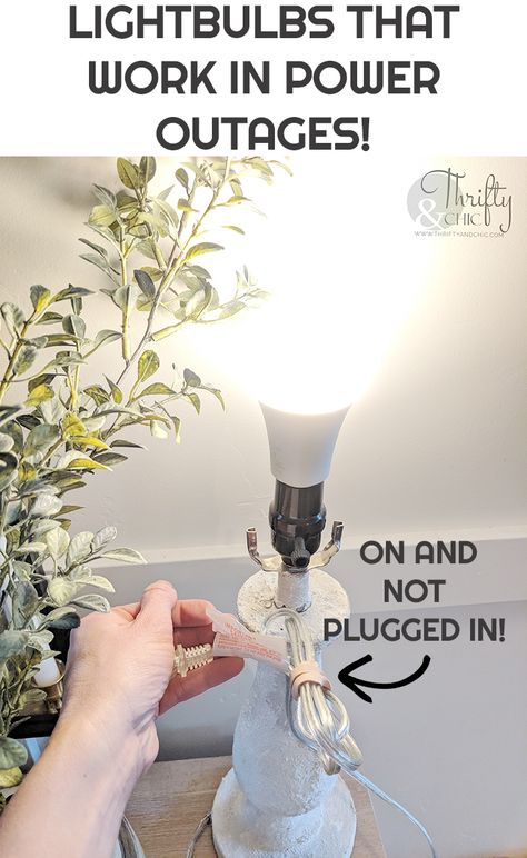 Rechargeable Light Bulb, Preparedness Ideas, Emergency Lights, Flea Market Style, Budget Decor, Romantic Country, Rechargeable Light, Style Cottage, Power Outage