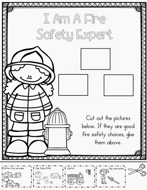 Fire Safety Fire Safety Worksheets Kindergarten, Fire Safety Printables Free, Fire Safety Worksheets Preschool, Fire Safety Worksheets, Fire Safety Lessons, Safety Worksheets, Safety Preschool, Fire Safety Free, Fire Safety Poster