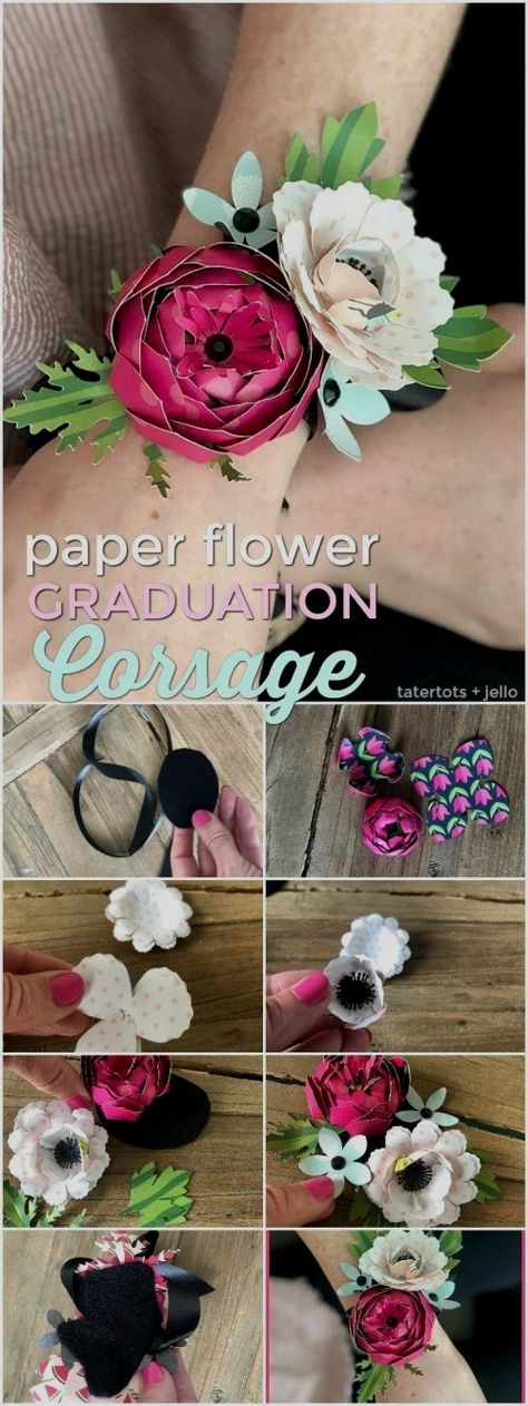 Paper Corsage Diy, Paper Corsage, Paper Flower Corsage, Corsage Diy, Diy Locker, Diy Coffee Station, Traditional Flower, Diy Blanket Ladder, Unicorn Ornaments