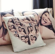 "I present the collage to my girlfriend this past week and she loved it. Thanks for making my great idea possible." - Alex Personalized Picture Pillows, Personalized Photo Blanket For Adults, Custom Photo Pillow, Photo Pillow, Girlfriend Anniversary, Bantal Sofa, Photo Blankets Personalized Bed Bath & Beyond, Photo Pillows, Cadeau Photo