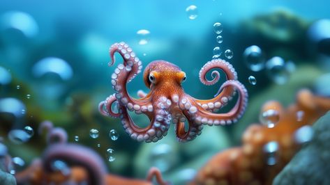 Octopus Wallpaper - Marine Ecosystem, Underwater World, Animals #26462 Octopus Wallpaper, World Animals, Aquatic Birds, Coral Sea, Marine Ecosystem, Aquatic Life, Overlays Transparent, Creative Games, Reptiles Pet