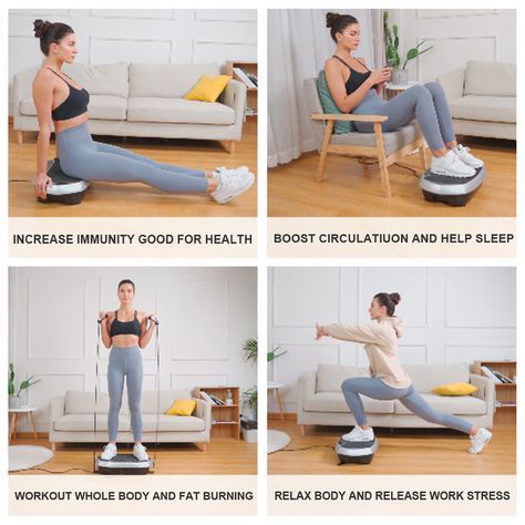 Power Plate Workout, Plate Workout, Plate Exercises, Equipment Exercises, Plate Exercise, Shoulder Yoga, Vibration Plate Exercises, Wellness Home, Whole Body Vibration